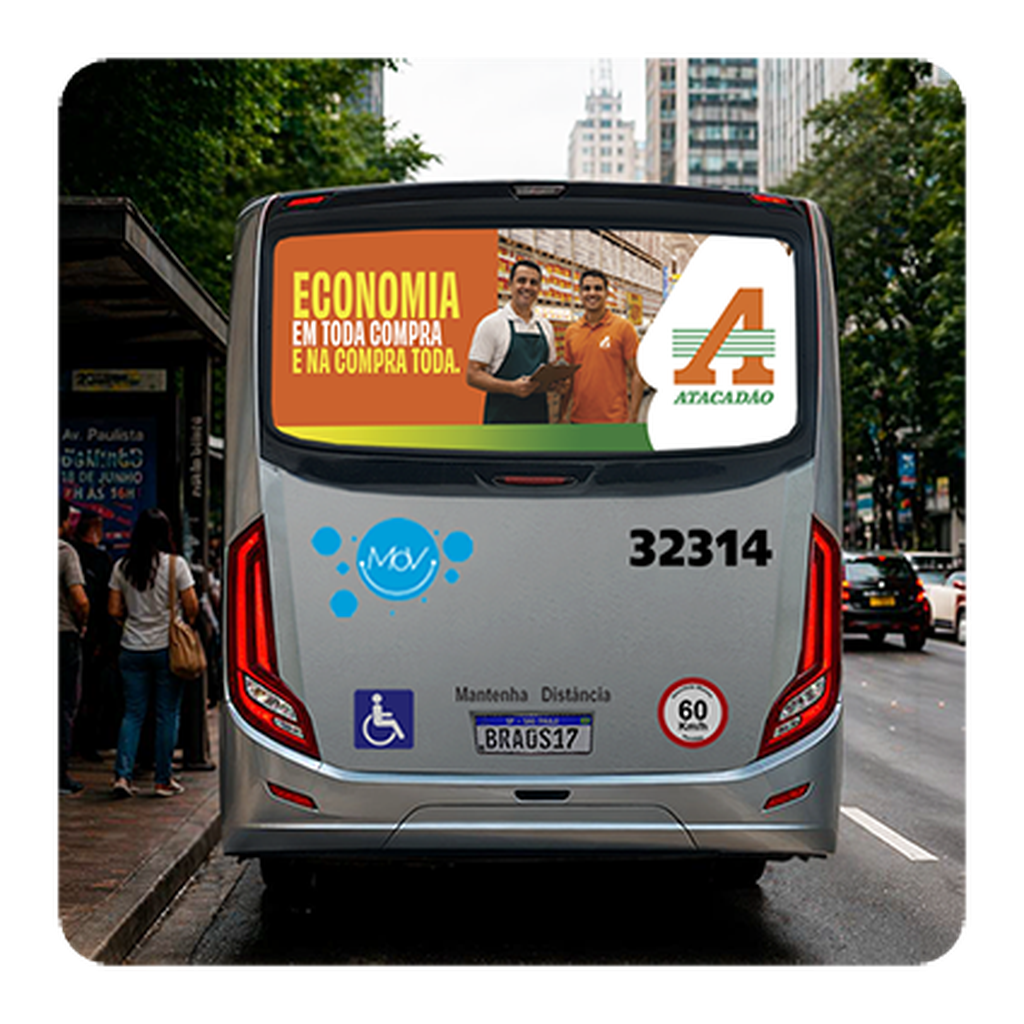 Busdoor — Publicidade no vidro traseiro do ônibus